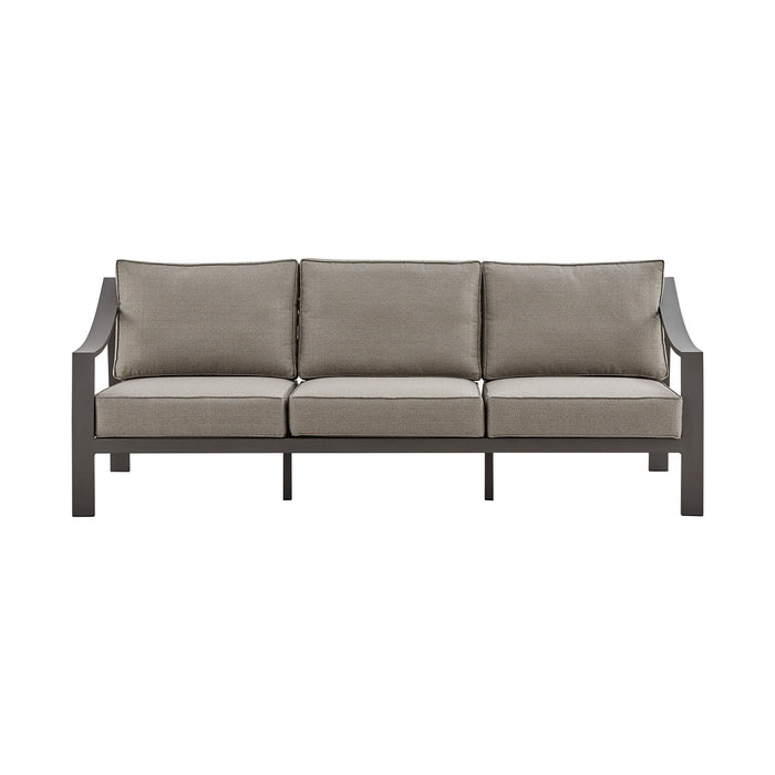 Koda Aluminum Outdoor Sofa in Brown