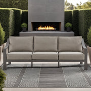 Koda Aluminum Outdoor Sofa in Brown - Furniture City (CA)l