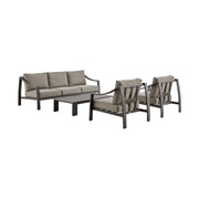 Koda Aluminum Outdoor Coffee Table in Brown - Furniture City (CA)l