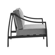 Koda Aluminum Outdoor Chair in Black and Dark Gray - Furniture City (CA)l