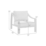 Koda Aluminum Outdoor Chair in Black and Dark Gray - Furniture City (CA)l
