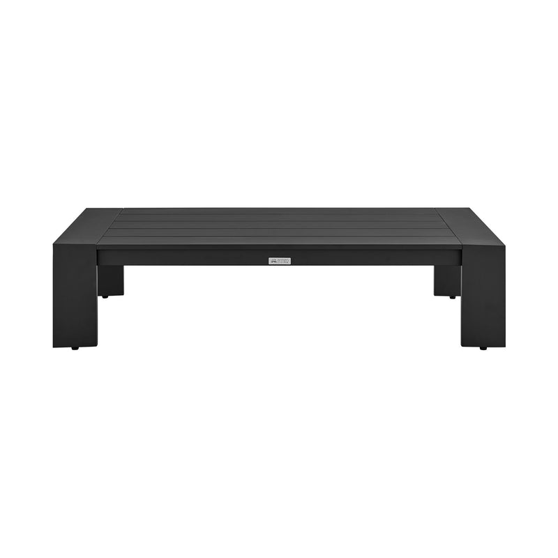 Koda Aluminum Outdoor Coffee Table in Black - Furniture City (CA)l