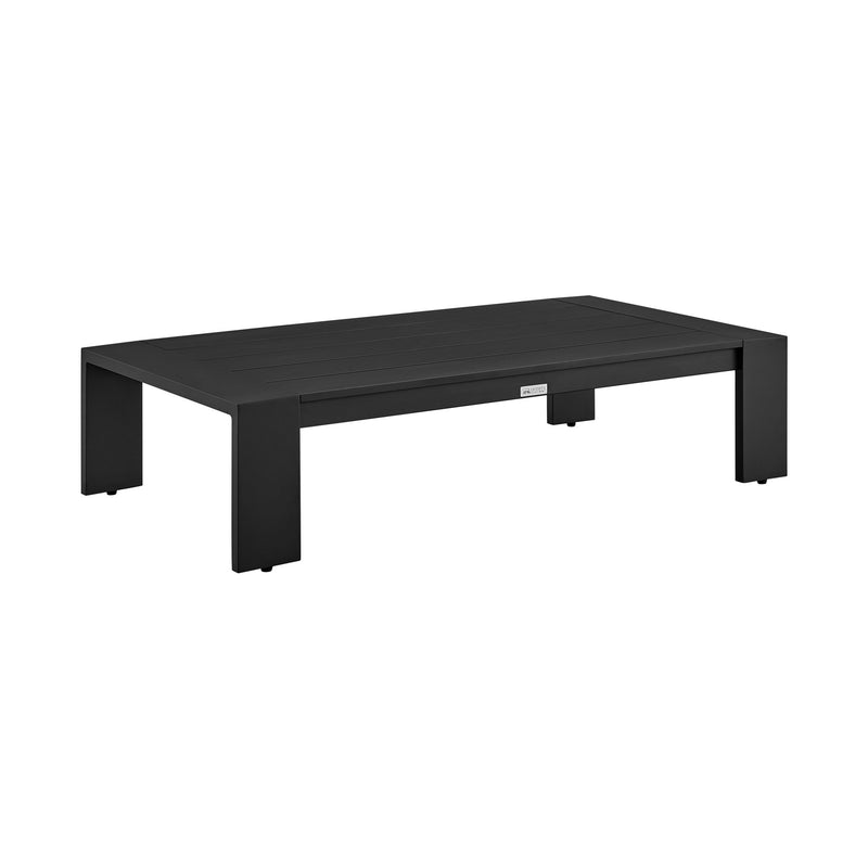Koda Aluminum Outdoor Coffee Table in Black - Furniture City (CA)l