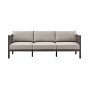 Mareike Aluminum and Rope Outdoor Sofa in Brown - Furniture City (CA)l