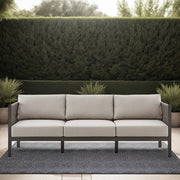 Mareike Aluminum and Rope Outdoor Sofa in Brown - Furniture City (CA)l
