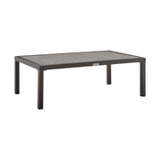 Mareike Aluminum Outdoor Coffee Table in Brown with Ceramic Tabletop - Furniture City (CA)l
