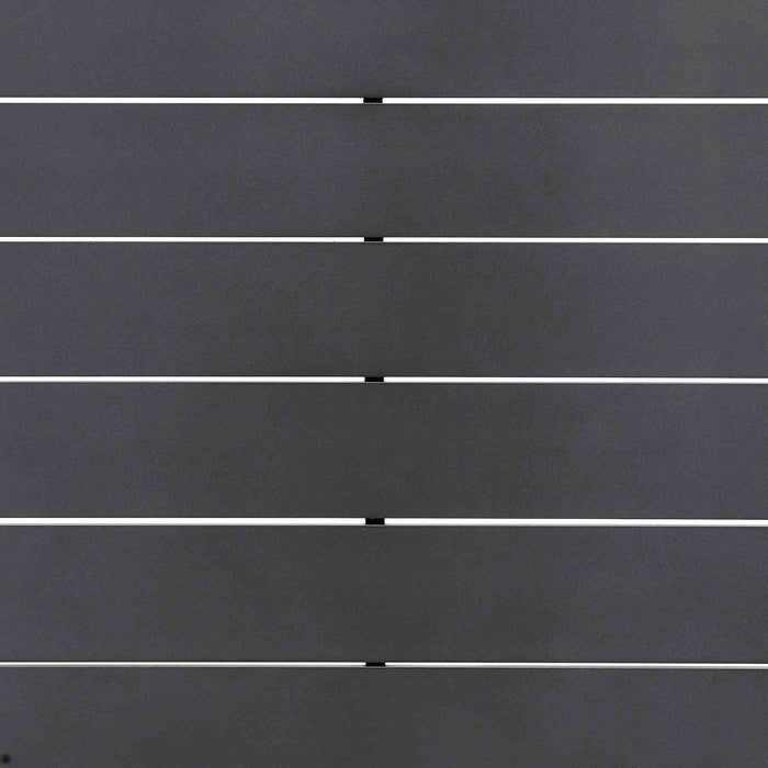 Menorca Outdoor Patio 7-Piece Dining Table Set in Aluminum with Gray Cushions