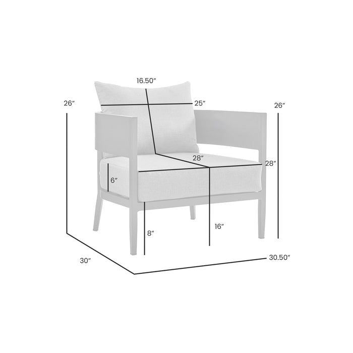 Menorca Aluminum Outdoor Chair in Dark Gray