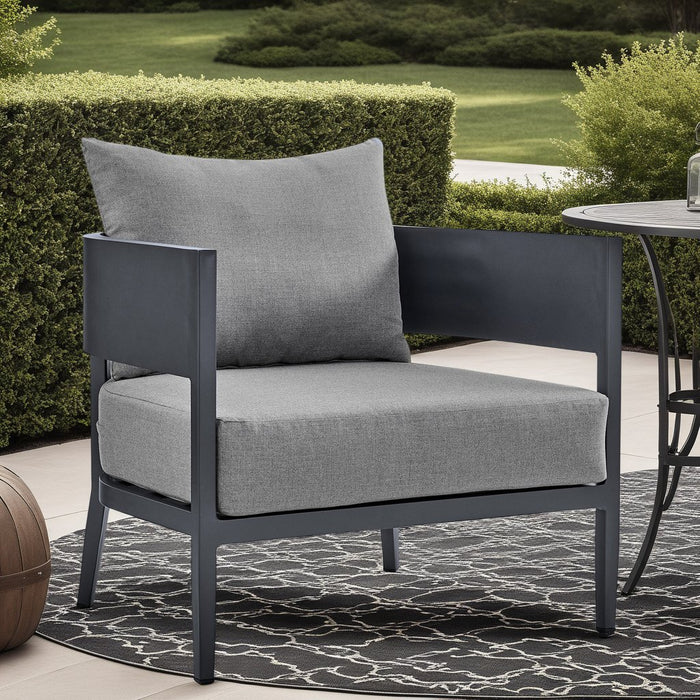 Menorca Aluminum Outdoor Chair in Dark Gray