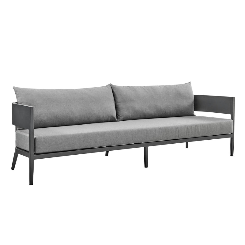 Menorca Aluminum Outdoor Sofa in Dark Gray - Furniture City (CA)l