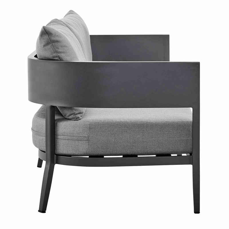 Menorca Aluminum Outdoor Sofa in Dark Gray - Furniture City (CA)l