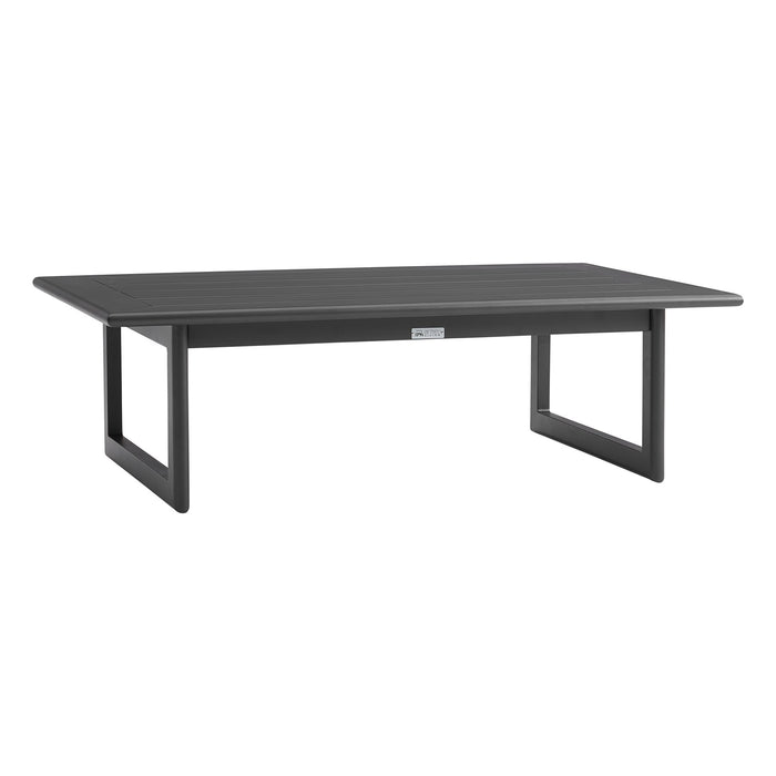 Menorca Aluminum Outdoor Coffee Table in Dark Gray
