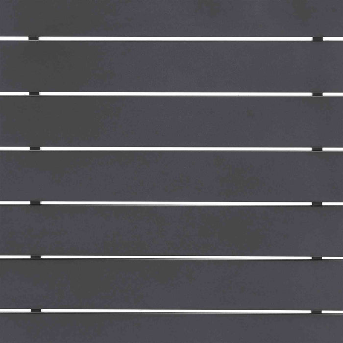 Menorca Outdoor Patio 5-Piece Bar Table Set in Aluminum with Gray Cushions