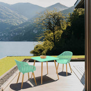 Nassau Outdoor 3 Piece Mint Eucalyptus Dining Set - Furniture City (CA)l