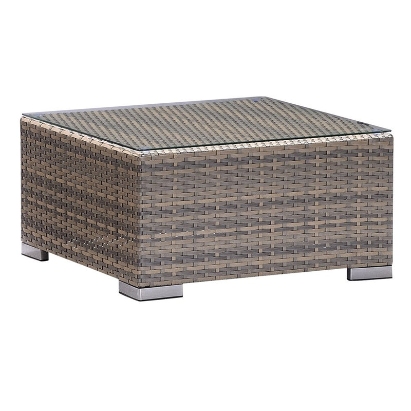 Nina 3 piece Outdoor Rattan Sectional Set with Dark Brown Cushions and Modern Accent Pillows - Furniture City (CA)l