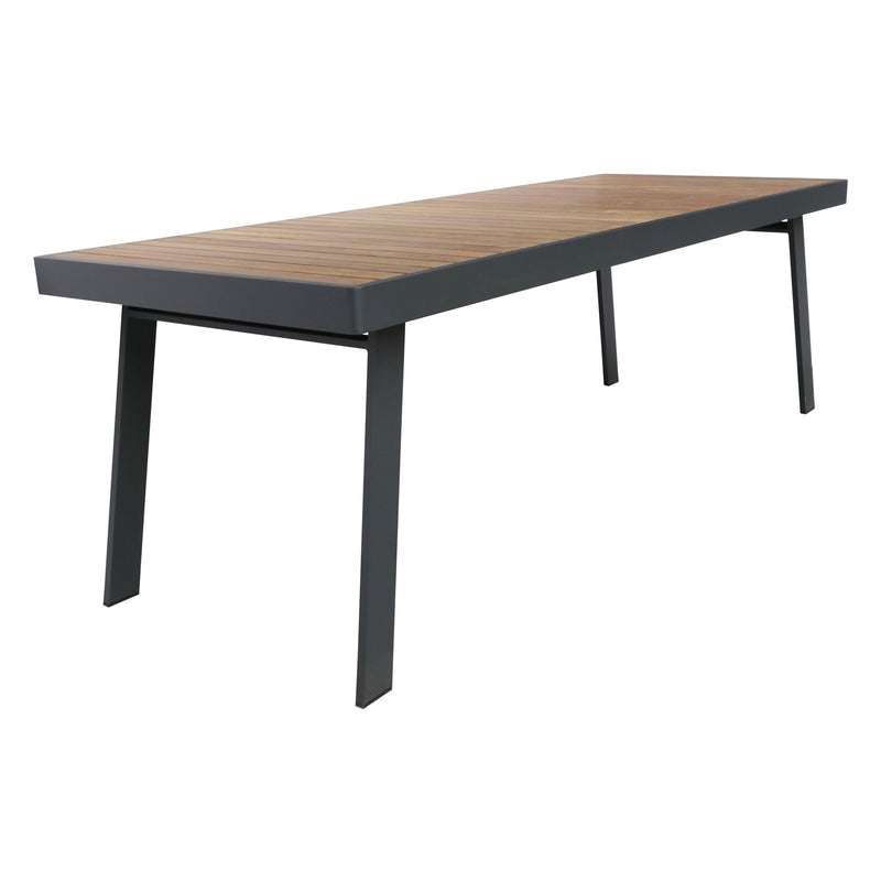 Nofi Outdoor Patio Dining Set in Charcoal Finish with Taupe Cushions (Table with 6 chairs) - Furniture City (CA)l