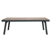 Nofi Outdoor Patio Dining Set in Charcoal Finish with Taupe Cushions (Table with 6 chairs) - Furniture City (CA)l