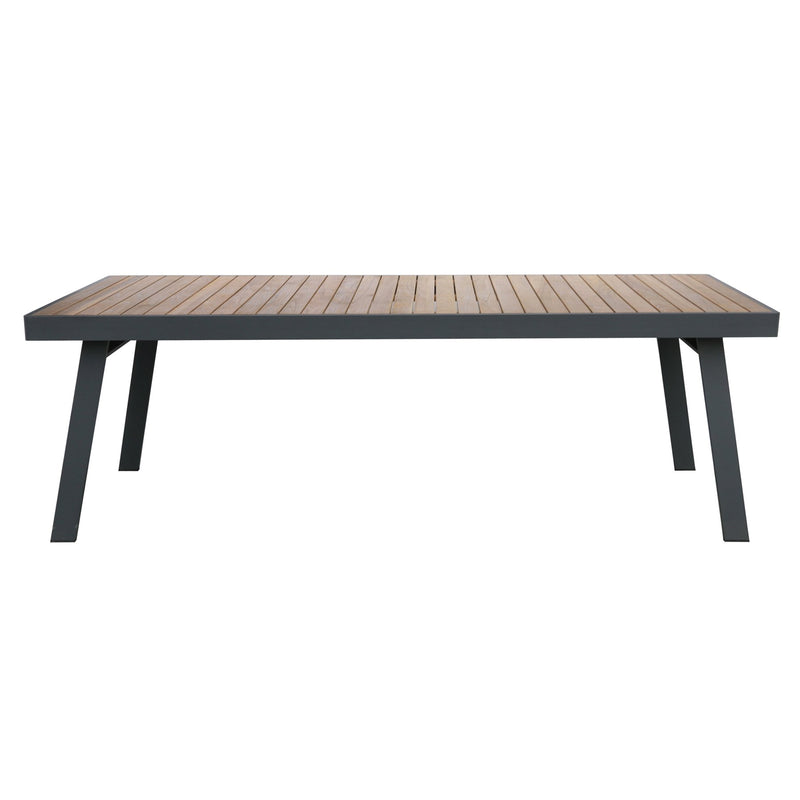 Nofi Outdoor Patio Dining Set in Charcoal Finish with Taupe Cushions (Table with 6 chairs) - Furniture City (CA)l