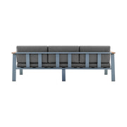 Nofi 4 piece Outdoor Patio Set in Gray Finish with Gray Cushions and Teak Wood - Furniture City (CA)l