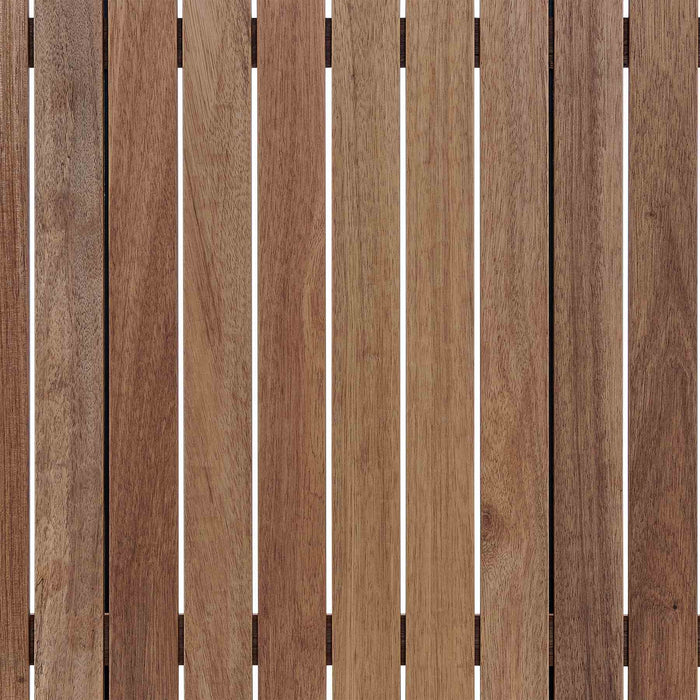 Nofi Outdoor Patio Sectional Set in Charcoal Finish with Taupe Cushions and Teak Wood