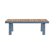 Nofi Outdoor Patio Sectional Set in Gray Finish with Gray Cushions and Teak Wood - Furniture City (CA)l