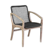 Oasis and Beckham 5 Piece Dining Set in Light Eucalyptus Wood with Charcoal Rope - Furniture City (CA)l