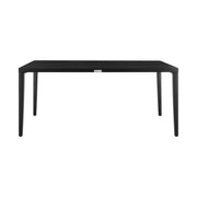 Palma Outdoor Patio 5-Piece Dining Table Set in Aluminum and Wicker with Gray Cushions - Furniture City (CA)l