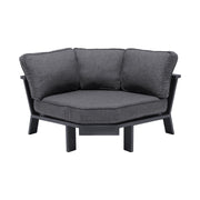 Palau Aluminum and Teak Wood Outdoor Sectional Sofa in Gray - Furniture City (CA)l