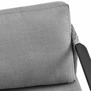 Palma Wicker and Aluminum Outdoor Chair in Black and Dark Gray - Furniture City (CA)l