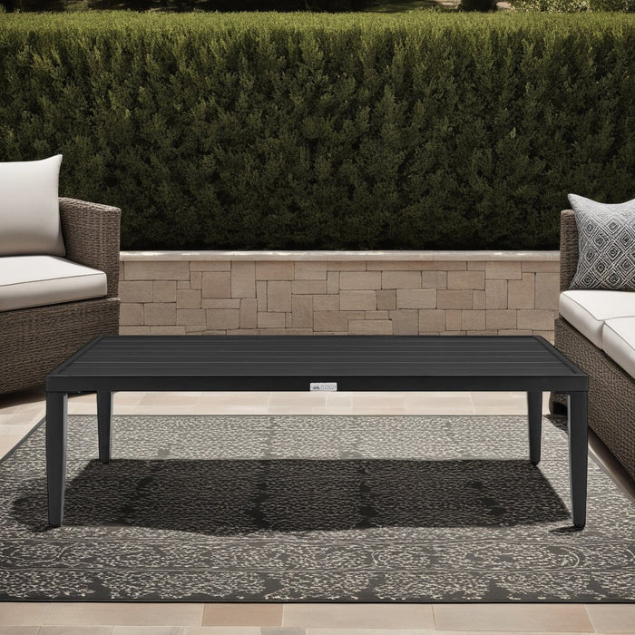 Palma Aluminum Outdoor Coffee Table in Black