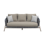 Pismo 5-Piece Outdoor Patio Furniture Set in Acacia Wood and Wicker with Taupe Cushions - Furniture City (CA)l