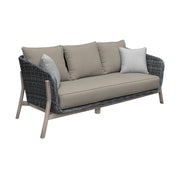 Pismo 5-Piece Outdoor Patio Furniture Set in Acacia Wood and Wicker with Taupe Cushions - Furniture City (CA)l