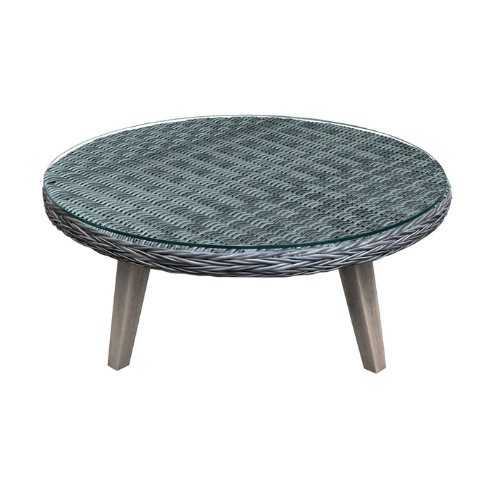 Pismo 5-Piece Outdoor Patio Furniture Set in Acacia Wood and Wicker with Taupe Cushions