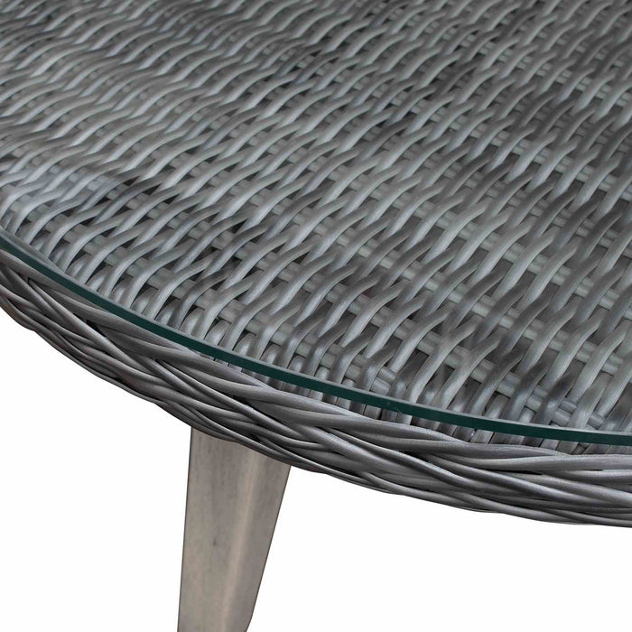 Pismo 5-Piece Outdoor Patio Furniture Set in Acacia Wood and Wicker with Taupe Cushions