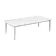 Rhodes Outdoor Patio 4 Piece Conversation Set in Aluminum with Sintered Stone and Gray Cushions - Furniture City (CA)l