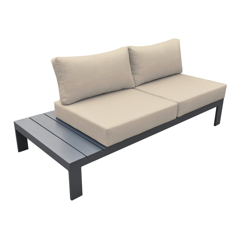 Razor Aluminum Outdoor Sectional Sofa in Taupe and Gray - Furniture City (CA)l
