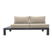 Razor Aluminum Outdoor Sectional Sofa in Taupe and Gray - Furniture City (CA)l