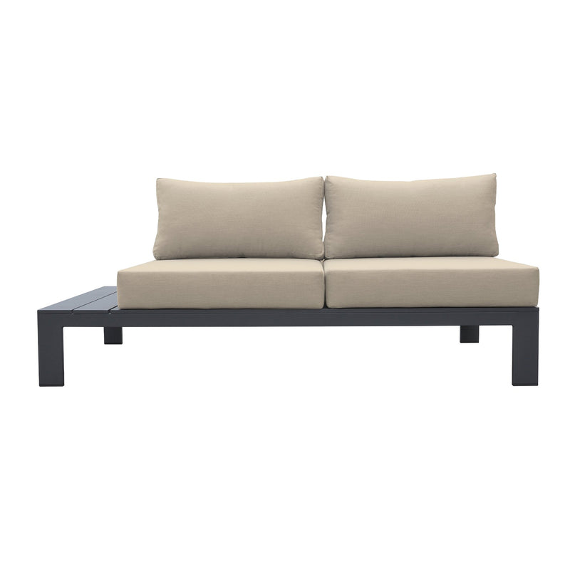Razor Aluminum Outdoor Sectional Sofa in Taupe and Gray - Furniture City (CA)l