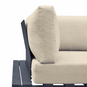 Razor Aluminum Outdoor Sectional Sofa in Taupe and Gray - Furniture City (CA)l