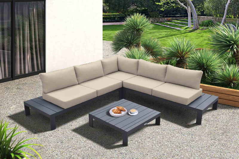 Razor Aluminum Outdoor Coffee Table in Gray - Furniture City (CA)l