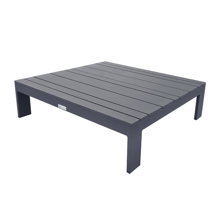 Razor Aluminum Outdoor Coffee Table in Gray