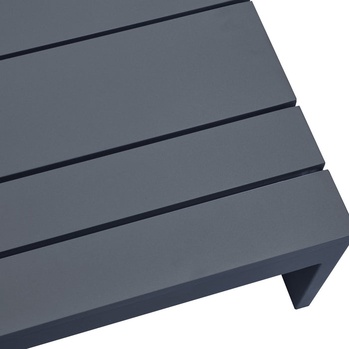 Razor Aluminum Outdoor Coffee Table in Gray