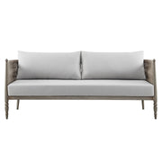 Safari 4 Piece Outdoor Aluminum and Rope Seating Set with Gray Cushions - Furniture City (CA)l