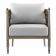 Safari Aluminum and Rope Outdoor Chair in Brown with Gray Cushions - Furniture City (CA)l