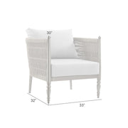 Safari Aluminum and Rope Outdoor Chair in Brown with Gray Cushions - Furniture City (CA)l