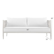 Safari Aluminum and Rope Outdoor Sofa in Brown with Gray Cushions - Furniture City (CA)l