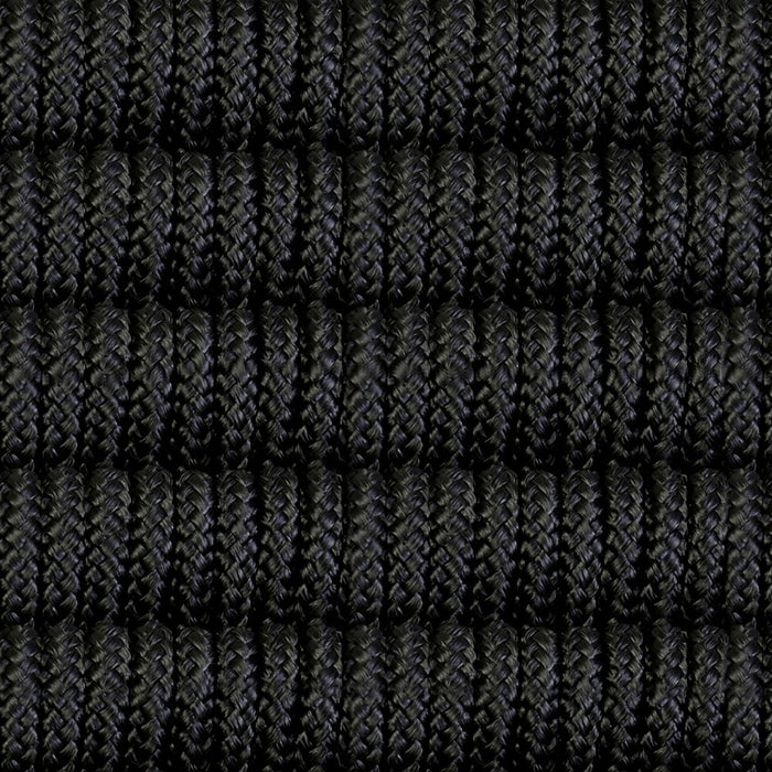 Kylie and Shasta 5 Piece Patio Outdoor Dining Set in Black Rope with Black Eucalyptus Wood