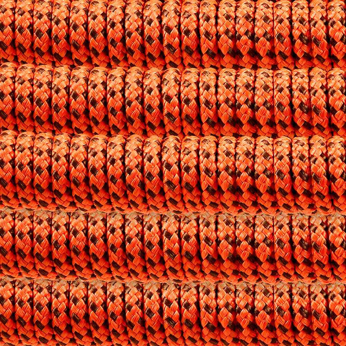 Kylie and Shasta 5 Piece Patio Outdoor Dining Set in Tangerine Rope with Black Eucalyptus Wood