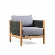 Sienna 4 Piece Eucalyptus Wood Outdoor Sofa Seating Set with Teak Finish and Gray Cushions - Furniture City (CA)l