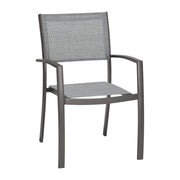 Solana 5 piece Outdoor Aluminum Dining Set in Cosmos Gray Finish with Wood Top - Furniture City (CA)l